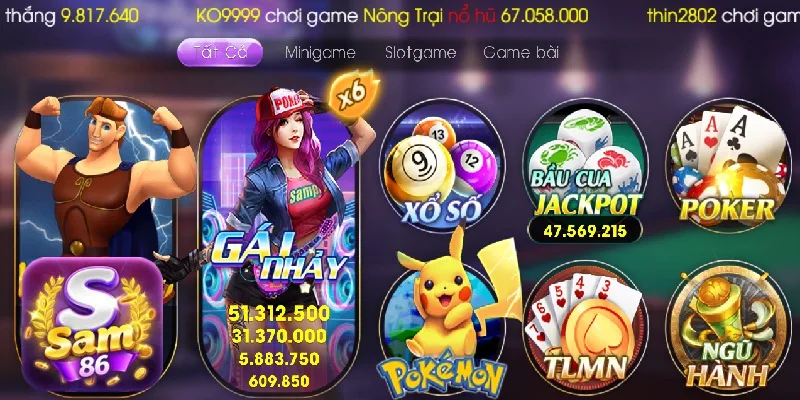 Cổng game SAM86 quy tụ nhiều tựa game đặc sắc